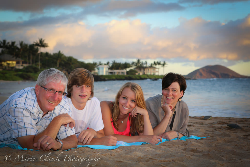 White Rock Maui Beach Family Portrait